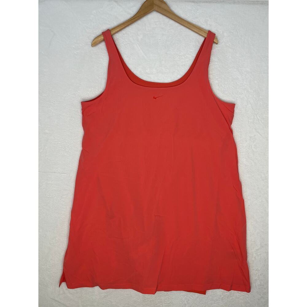 Nike Bliss Luxe Training Workout Dress Coral Pickleball Tennis 2022 sz 1X